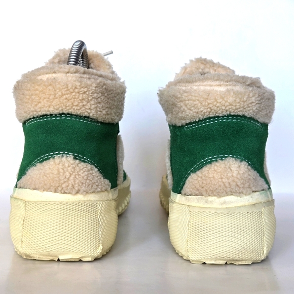 Women’s BRANDBLACK Vibram Hightop Green Sbeaker Size 8.5 - Picture 3 of 10